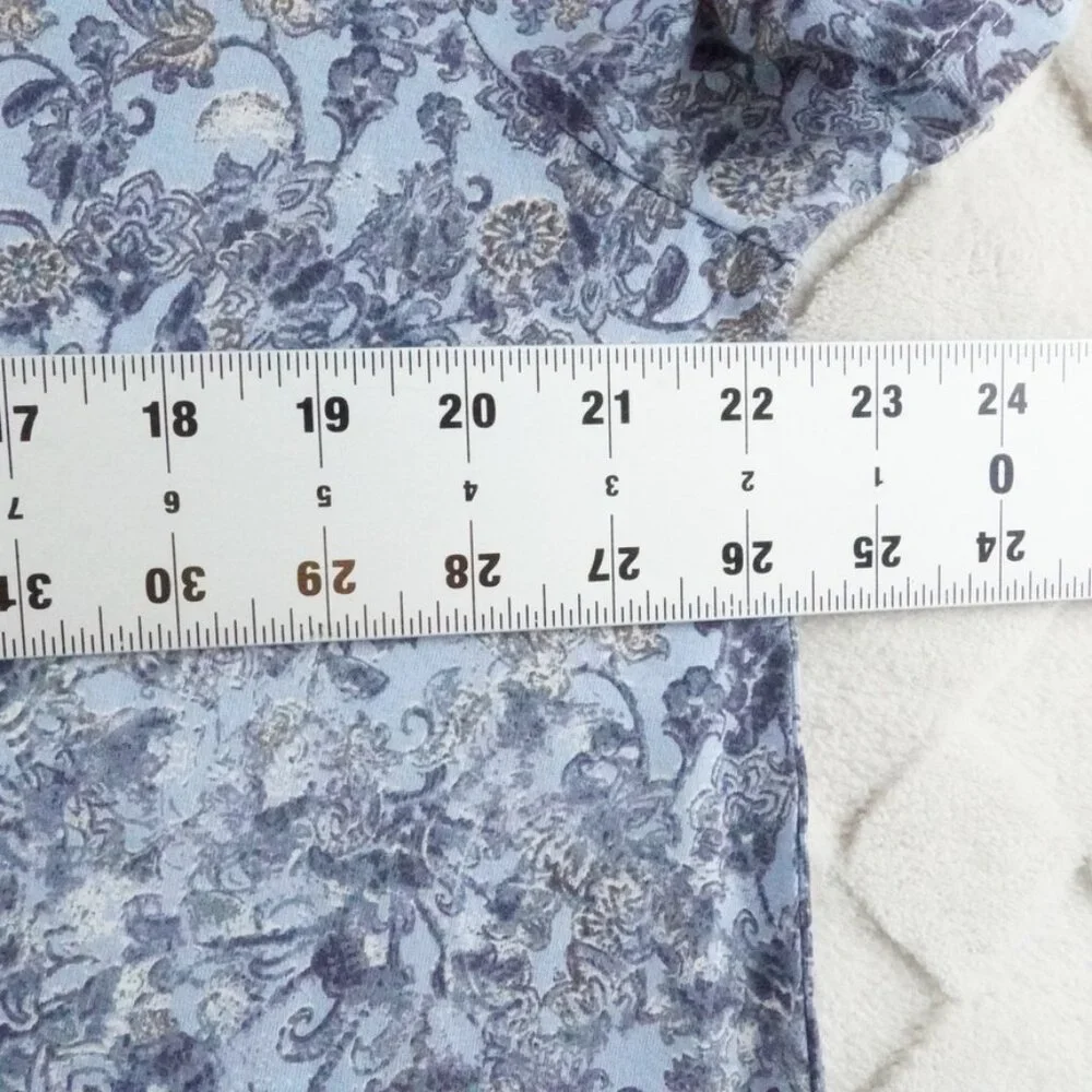 J.Jill T-Shirt Dress Womens Large Floral Print V-Neck Short Sleeve - Picture 6 of 12